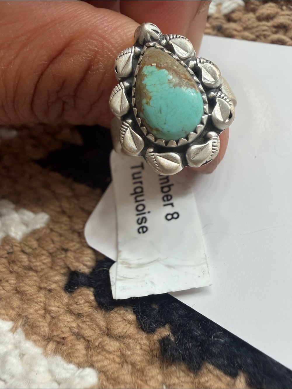 Number 8 Turquoise ring - Picture 2 of 4